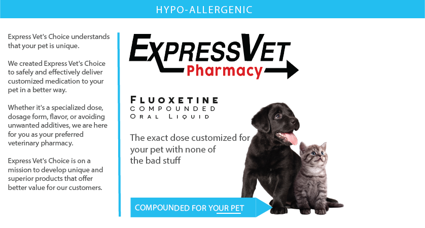 Fluoxetine Compounded Oral Liquid for Dogs and Cats, small animals